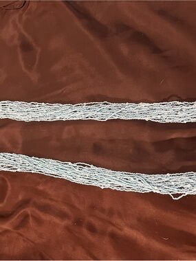 Vintage 1920’s Light Blue Seed Bead Multi-Strand Necklace